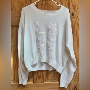 Aeropostale Cream Knit Pullover Sweater